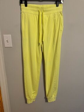 Lululemon Neon Yellow Drawstring Joggers